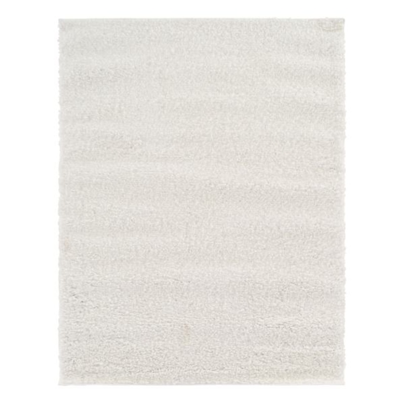 (C178) Parma Ivory Shag Accent Rug, 3×5