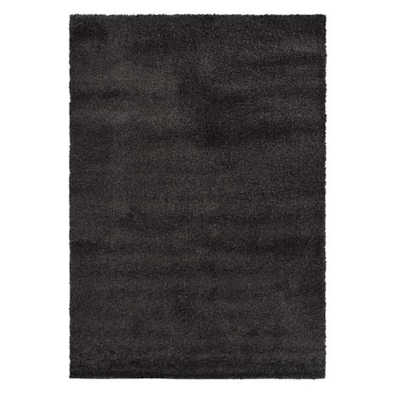 (C180) Parma Dark Grey Shag Accent Rug, 3×5