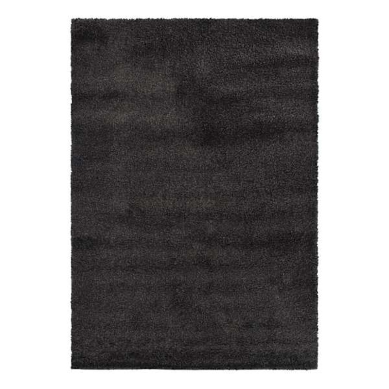 (C180) Parma Dark Grey Shag Area Rug, 5×7