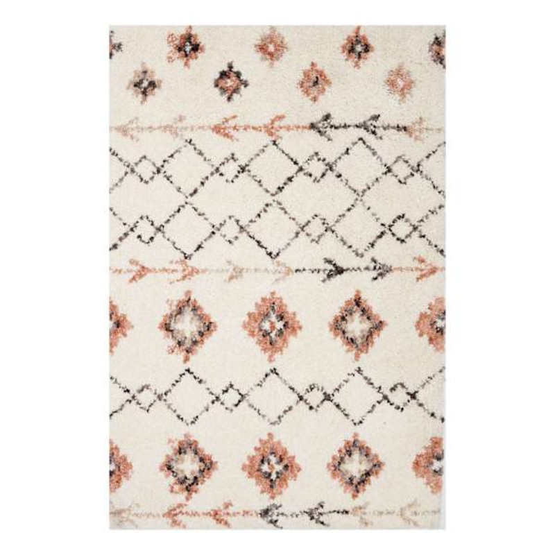 (C184) Found & Fable Alton Ivory Shag Area Rug, 5×7
