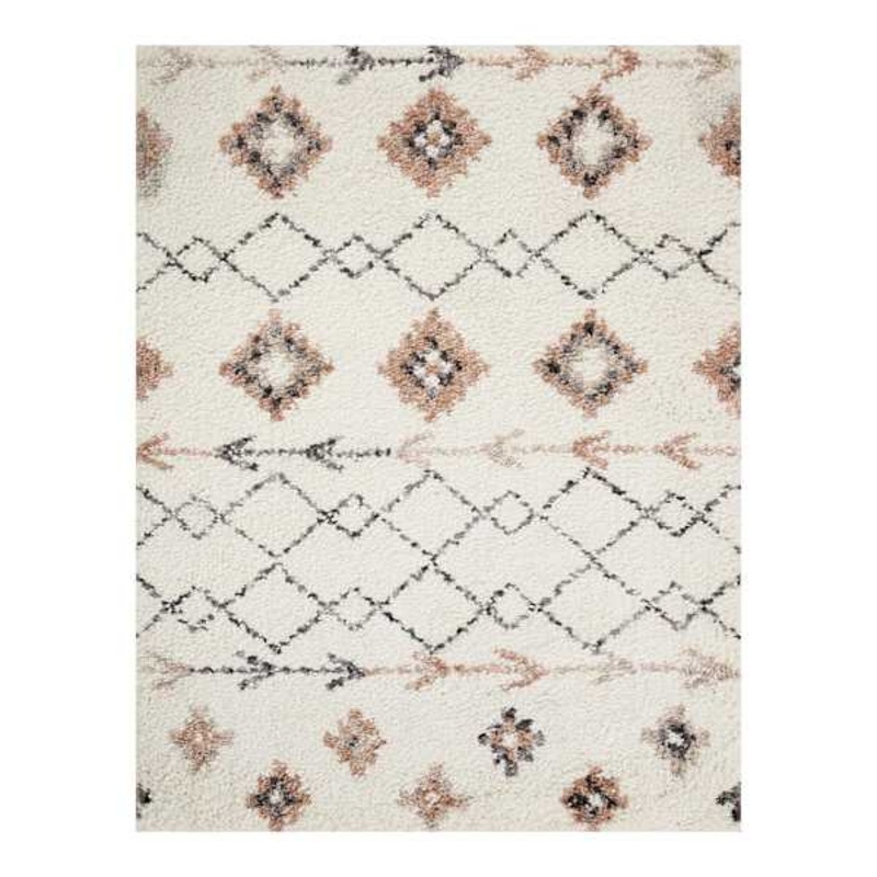 (C184) Found & Fable Alton Ivory Shag Area Rug, 8×10