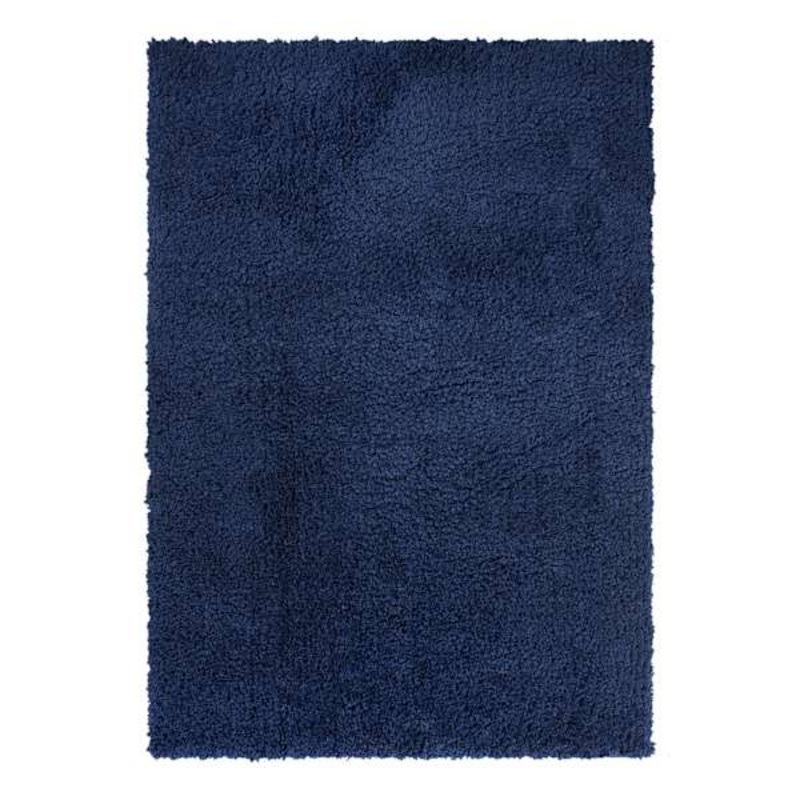 (C194) Kodiak Navy Blue Shag Area Rug, 5×7