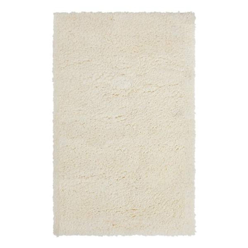 (C195) Kodiak Ivory Shag Accent Rug, 3×5