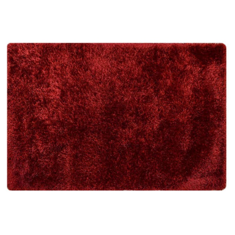 (C197) Eve Red Shag Accent Rug, 3×5