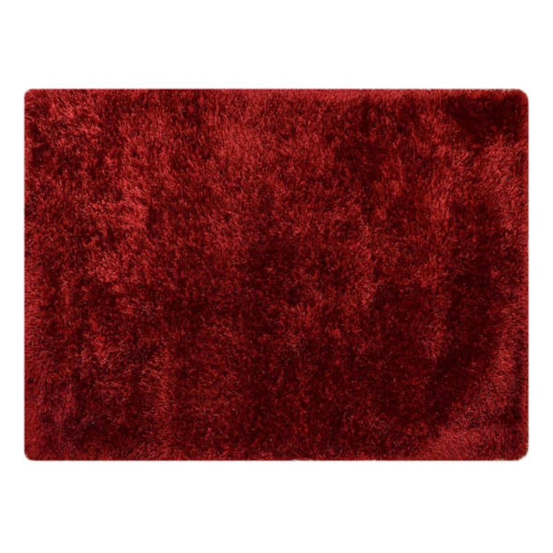 (C197) Eve Red Shag Area Rug, 4×7