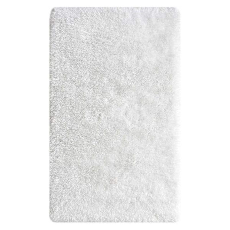 (C200) Eve White Shag Accent Rug, 3×5