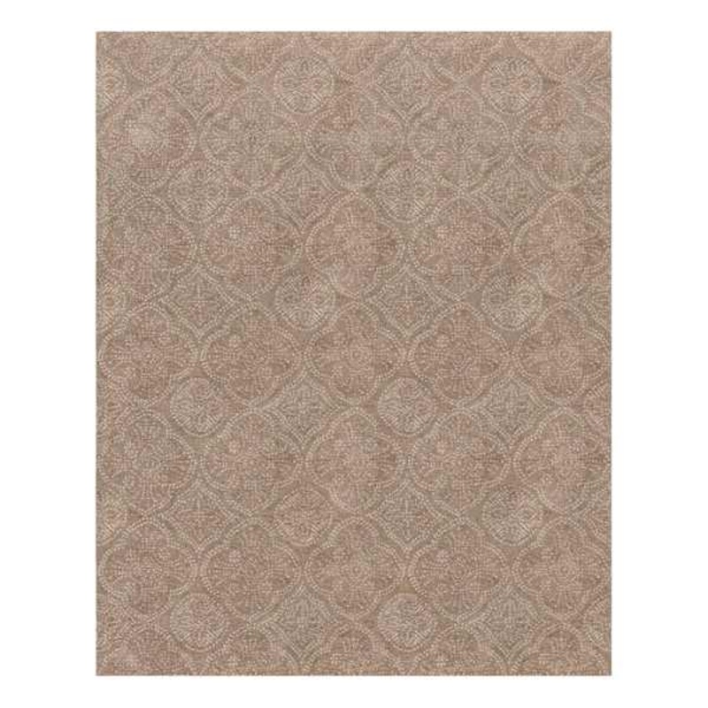 (C202) Hayne Neutral Floral Shag Area Rug, 8×10