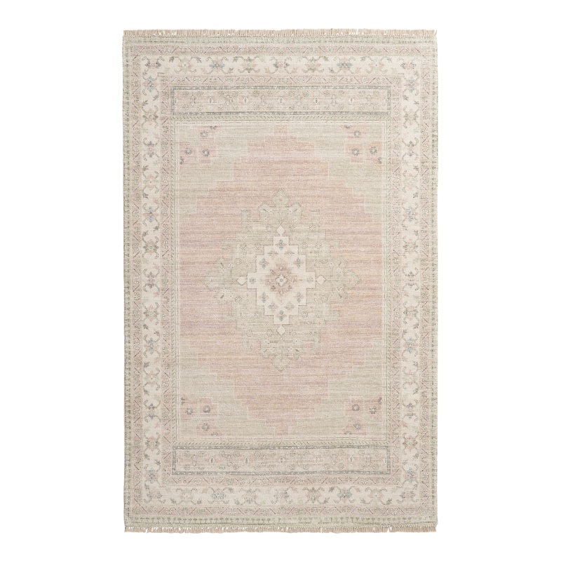Charlotte Peach and Taupe Wool Blend Area Rug