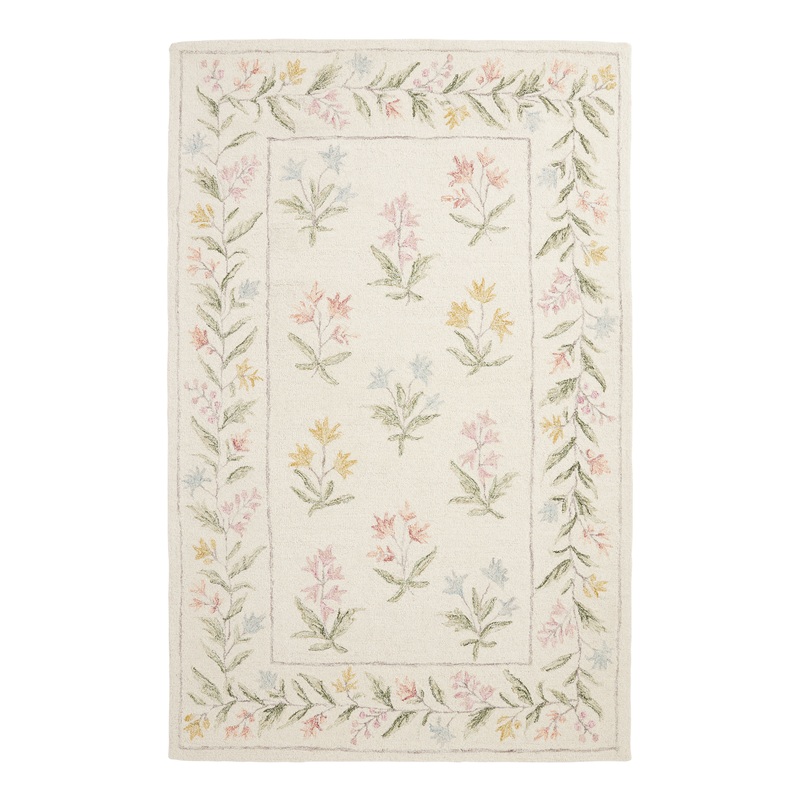 Elia Multicolor Floral Tufted Wool Area Rug