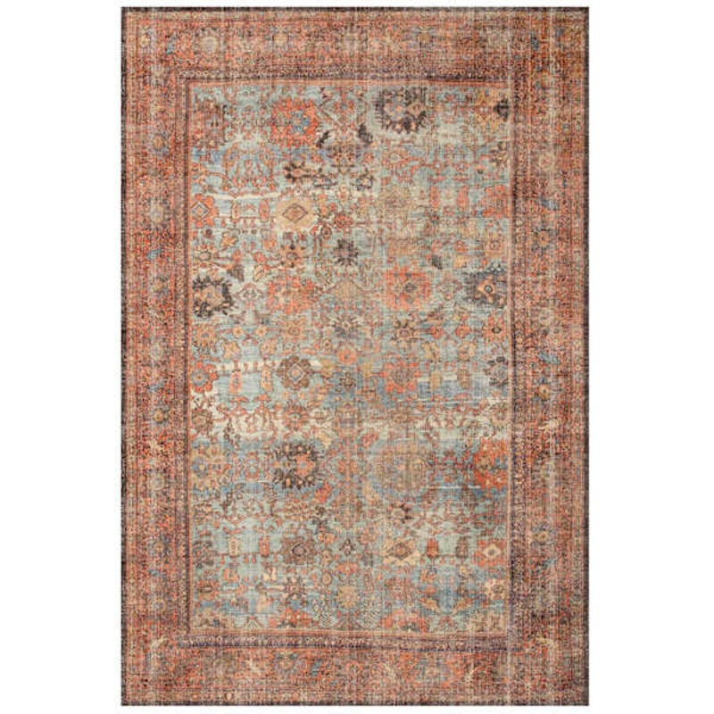 Montebello Distressed Persian Accent Rug With Carpet Backing, 2×5