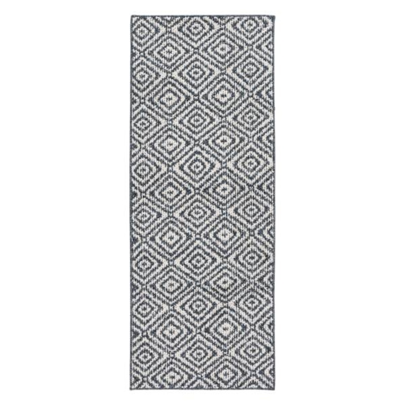 Navy Blue & Ivory Classic Loop Accord Runner, 2×5