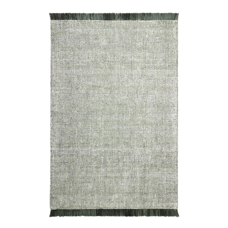 Oasis Sage Green and Ivory Wool and Viscose Area Rug