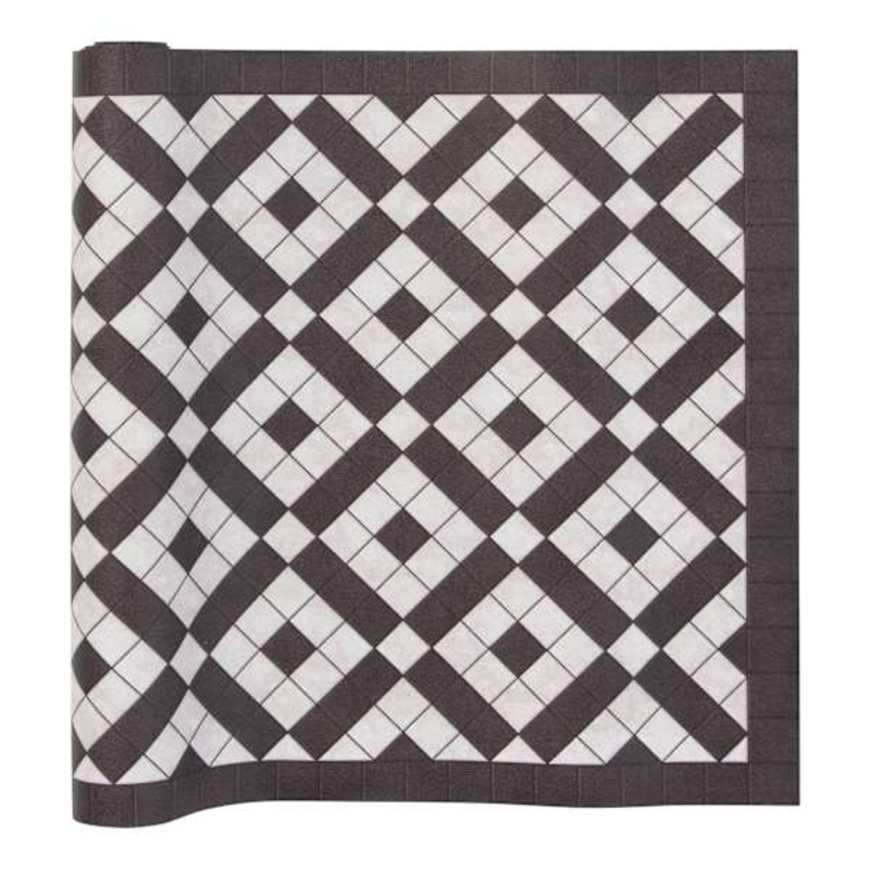 Vinyl Black/White Runner 2×5