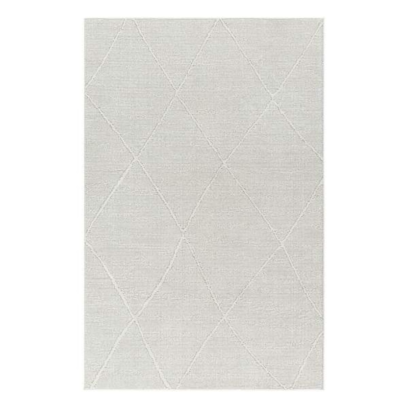 (B878) Alder Grey Diamond Design Washable Runner, 2×7