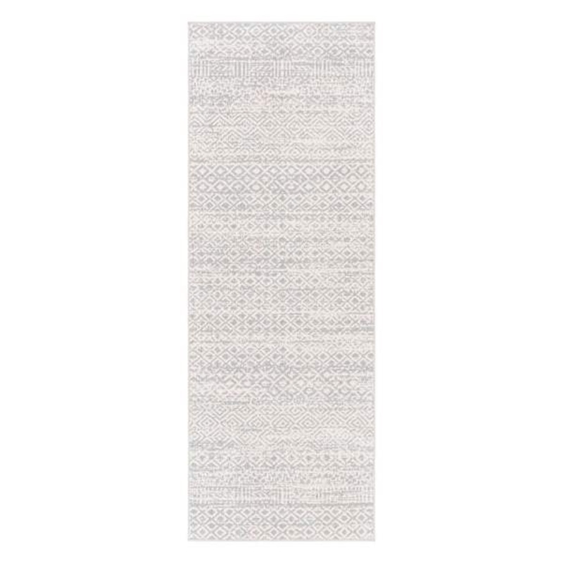 (D556) Lavadora Grey Global Design Washable Runner, 2×7
