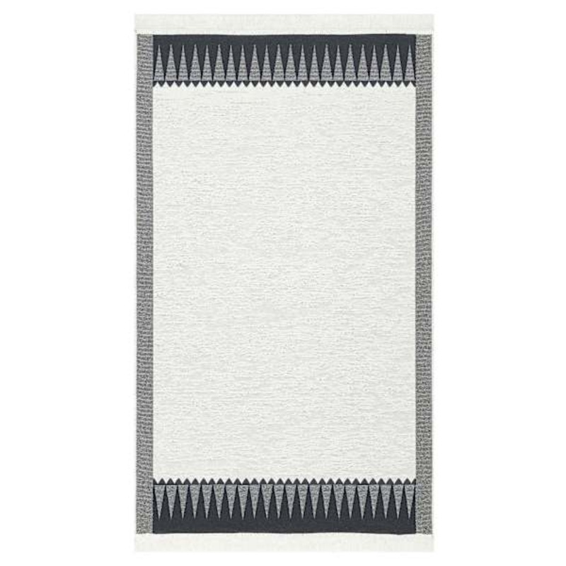 (D587) Arya Black & White Washable Accent Rug, 3×5