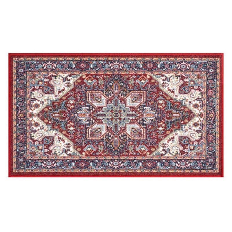 Empress Red Medallion Washable Tufted Accent Rug, 27×45