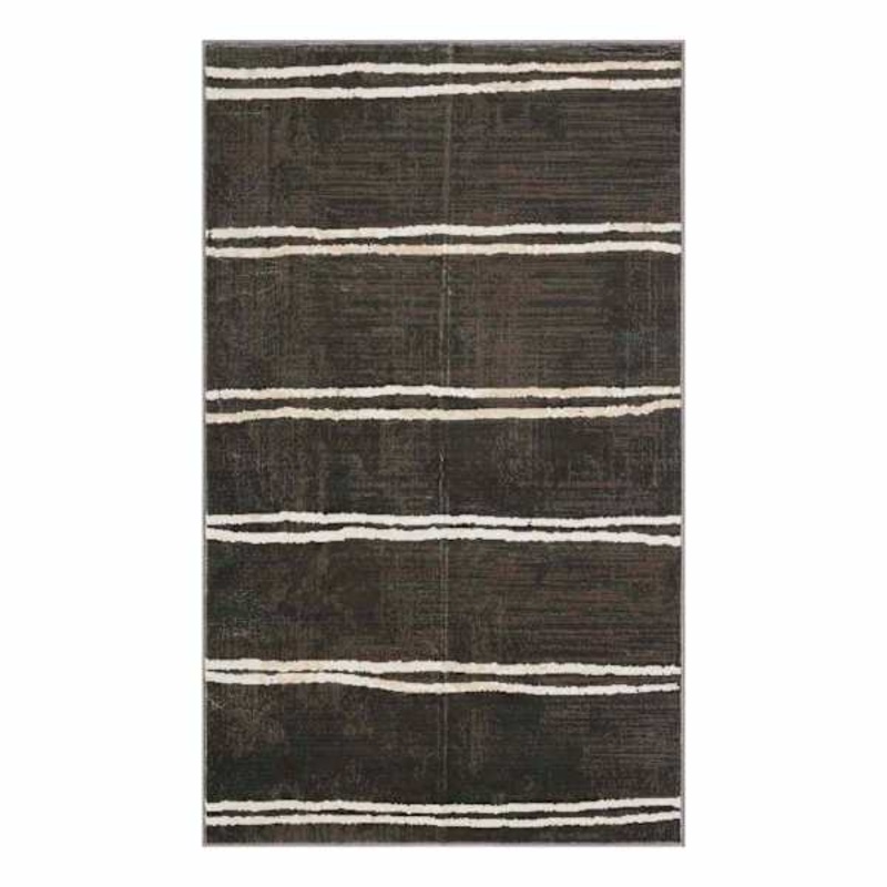 Frey Black Striped Accent Rug, 27×45