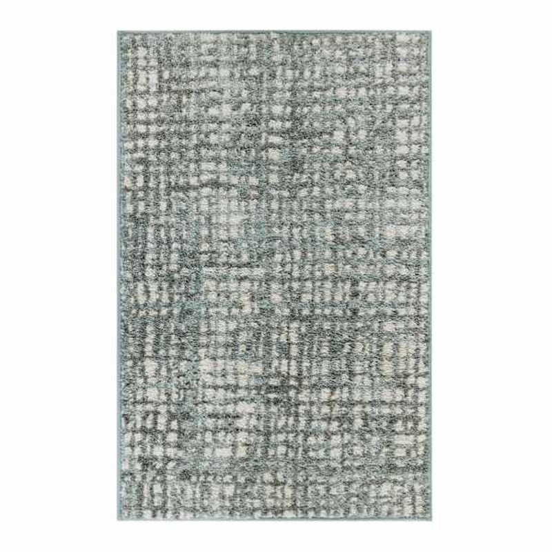 Grayson Sage Abstract Knitted Washable Accent Rug with Gel Latex Back, 20×32