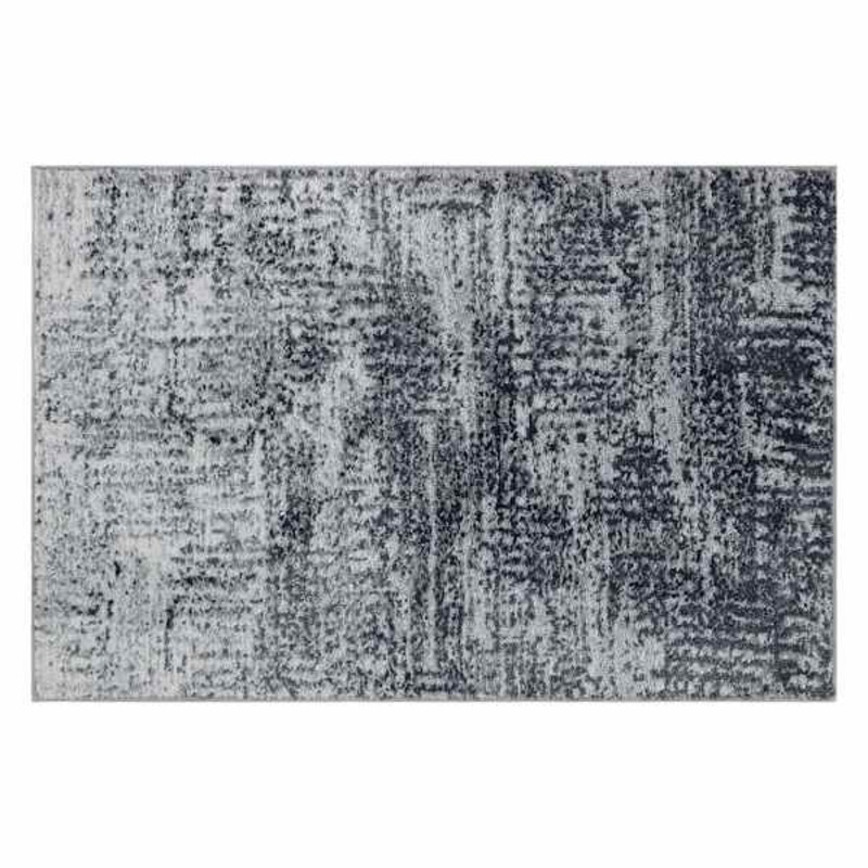 Grey Abstract Washable Microfiber Tufted Accent Rug, 24×36