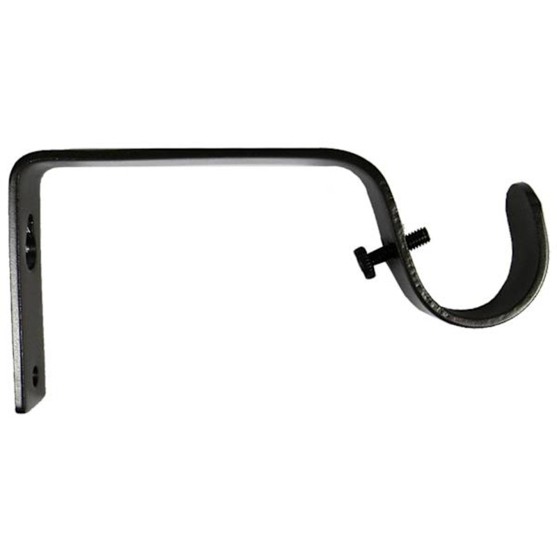 1″ Bronze Single Curtain Rod Bracket