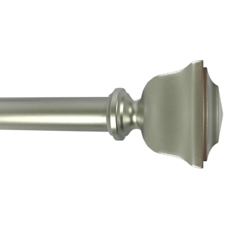 1″ Bronze Square Curtain Rod, 72-120″