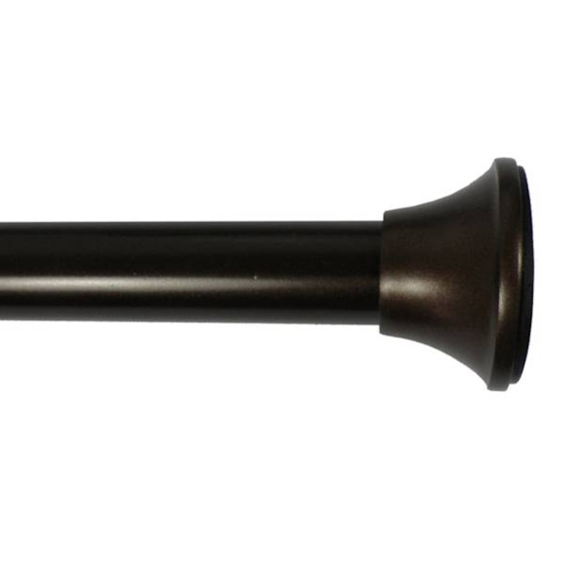 3/4″ Bronze Adjustable Tension Curtain Rod, 28-48″