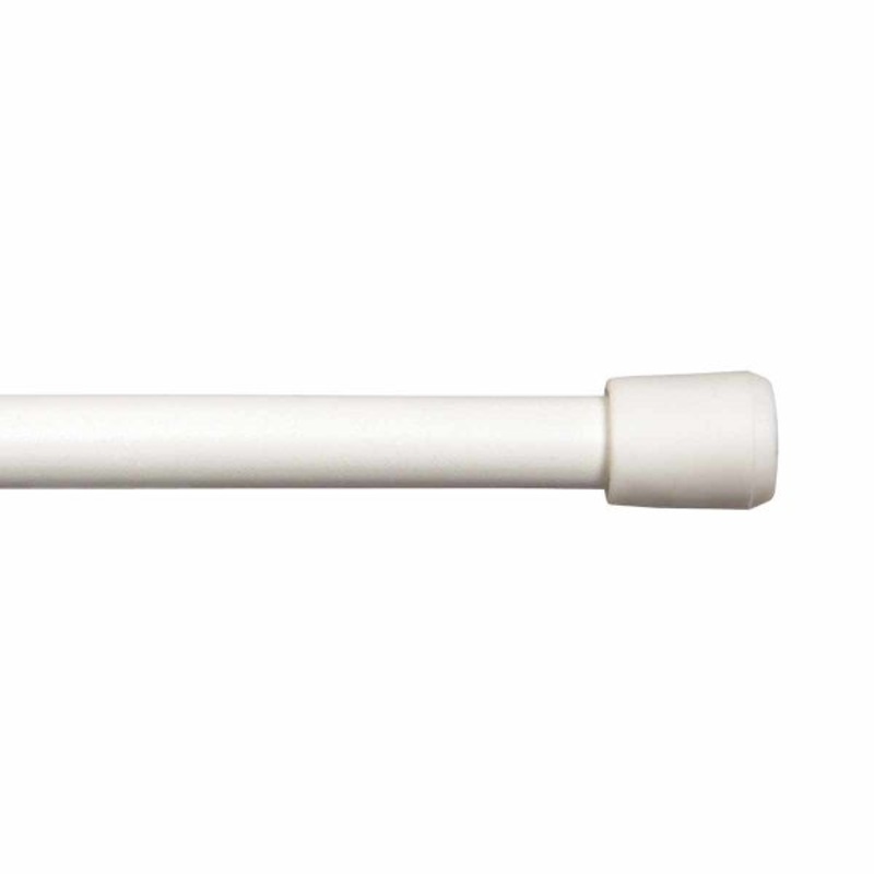 7/16″ White Spring Curtain Rod, 28-48″