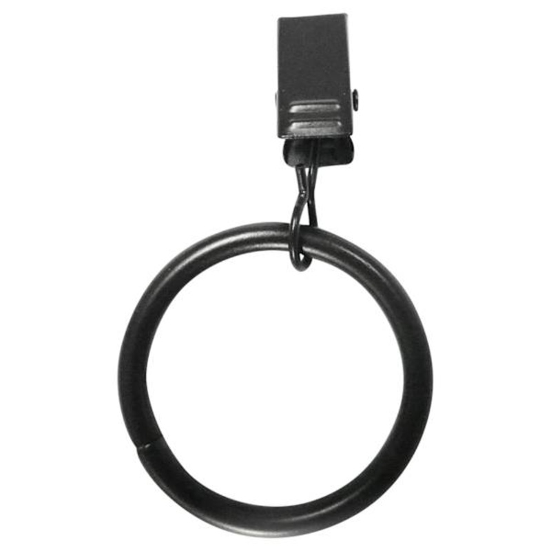 7-Piece 1″ Bronze Finish Curtain Clip Rings