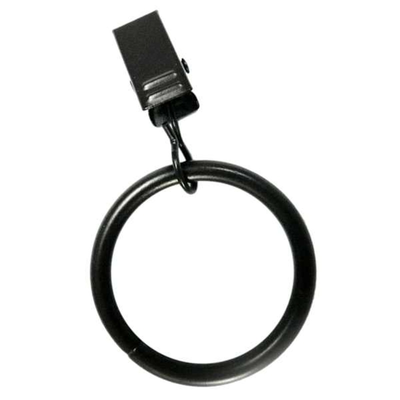 7-Piece 3/4″ Bronze Clip Curtain Rings