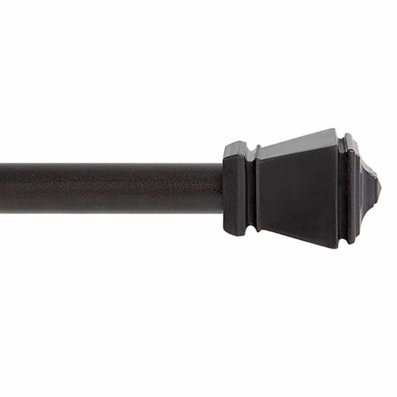 Amelia 7/16″ Black Curtain Rod, 28-48″