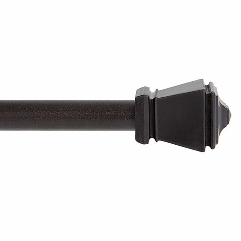 Amelia 7/16″ Black Curtain Rod, 48-84″