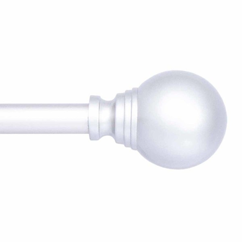 Dryden 5/8″ Nickel Decorative Curtain Rod, 66-120″