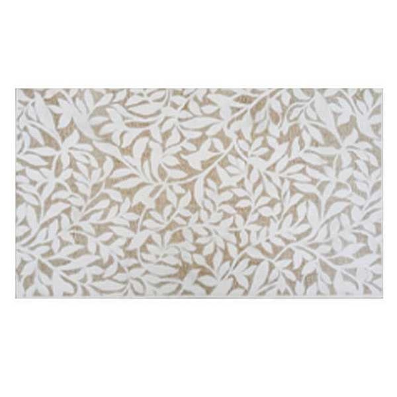 Ellis Ivory & Beige Leaves Washable Accent Rug, 26×45