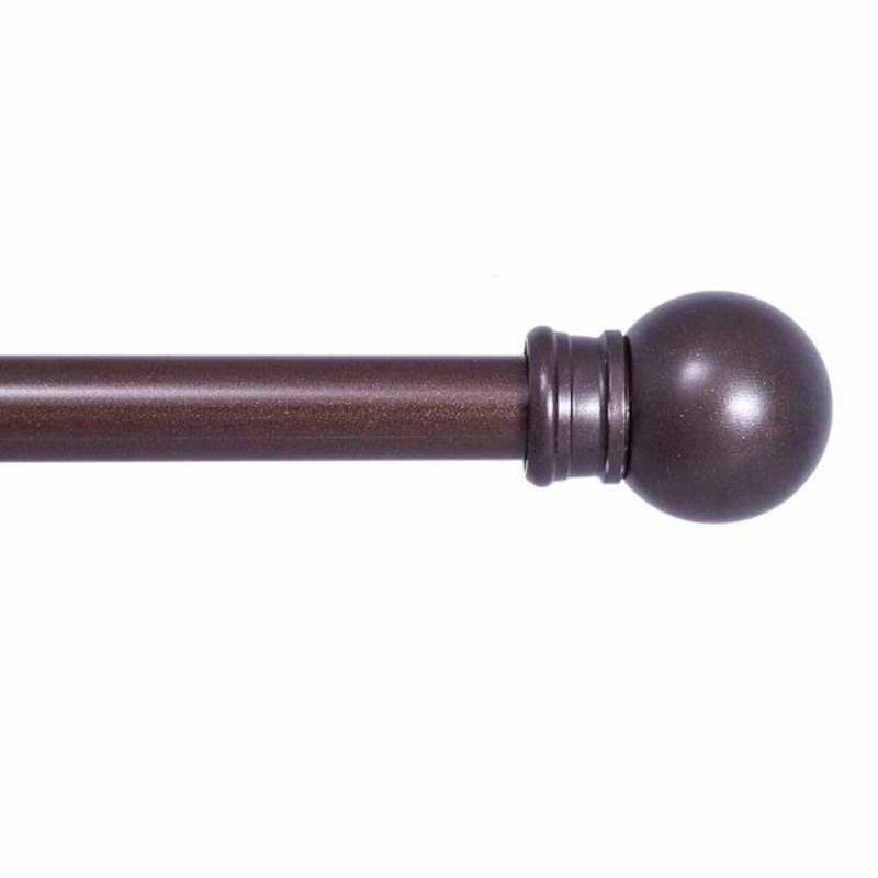 Fiona 7/16″ Chocolate Brown Curtain Rod, 48-84″