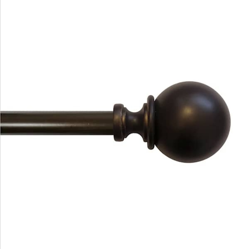 Gwen 3/4″ Bronze Ball Window Rod, 28-48″