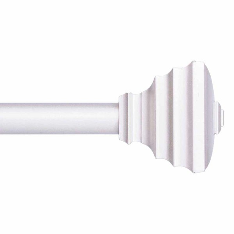 Jayden 3/4″ Brushed Nickel Decorative Fast Fit Curtain Rod, 42-120″