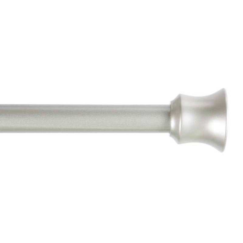 Mason 1/2″ Nickel Tension Curtain Rod, 28-48″