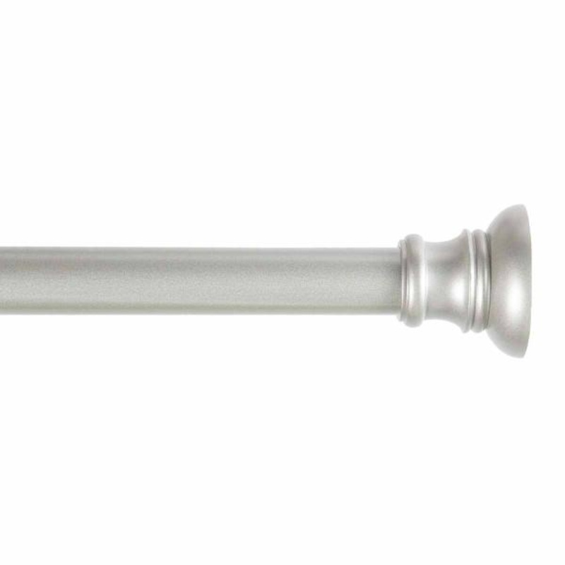 Nicholas 5/8″ Nickel Tension Curtain Rod, 28-48″