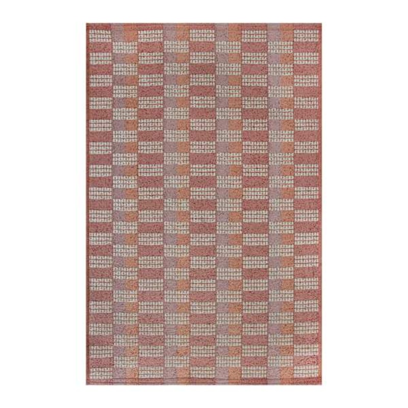 Red Gradient Tapestry Washable Accent Rug with Gel Latex Back, 30×46