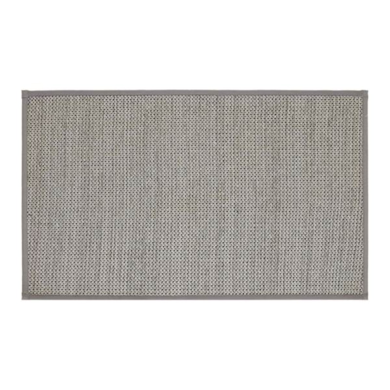 Solid Grey Textured Washable Kitchen Mat, 21×34