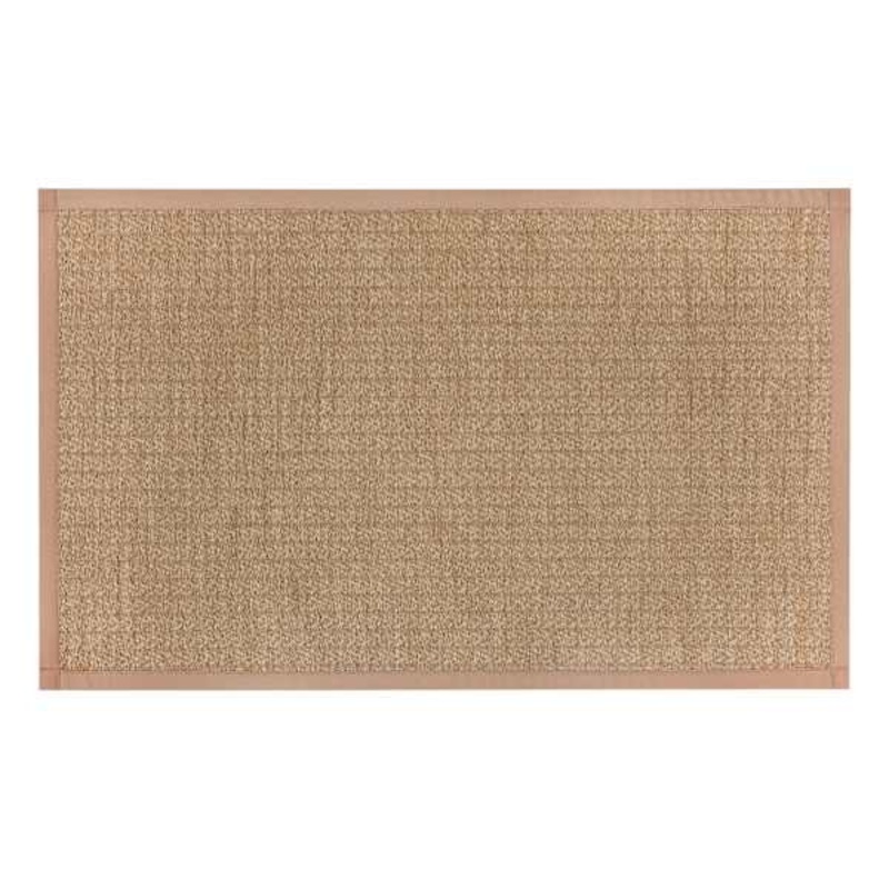 Solid Natural Textured Puff-Back Washable Kitchen Mat, 21×34