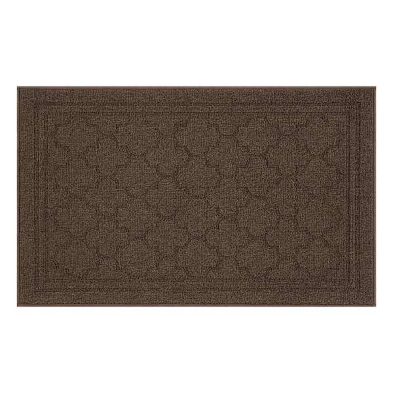 Stella Brown Quatrefoil Washable Tufted Accent Rug, 30×48