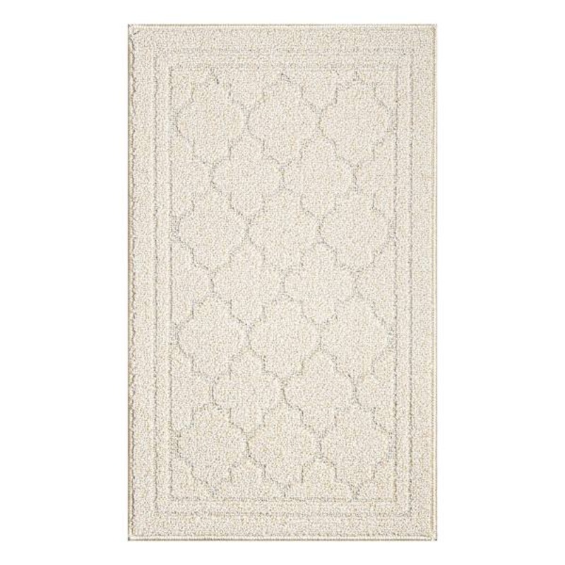 Stella Cream Quatrefoil Washable Tufted Accent Rug, 30×48