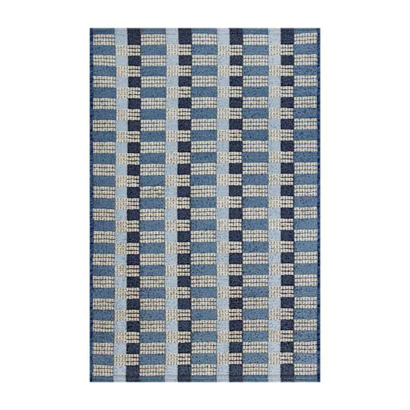 Tapestry Blue Gradient Washable Accent Rug with Gel Latex Back, 30×46