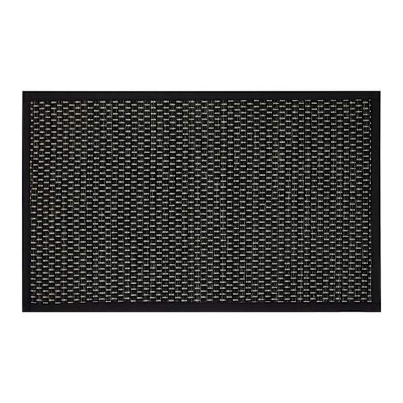 Tonal Dark Grey Puff-Back Washable Kitchen Mat, 21×34