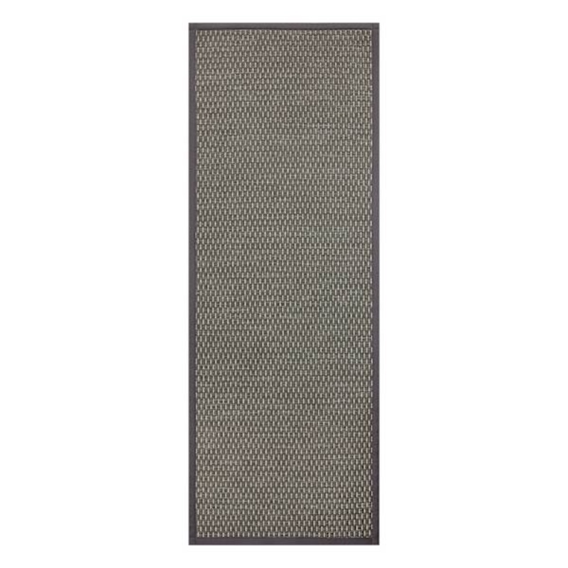 Tonal Light Grey Puff-Back Washable Kitchen Mat, 21×34