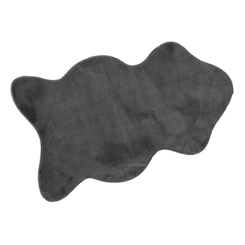 Washable Bliss Charcoal Faux Rabbit Shaped 30X47