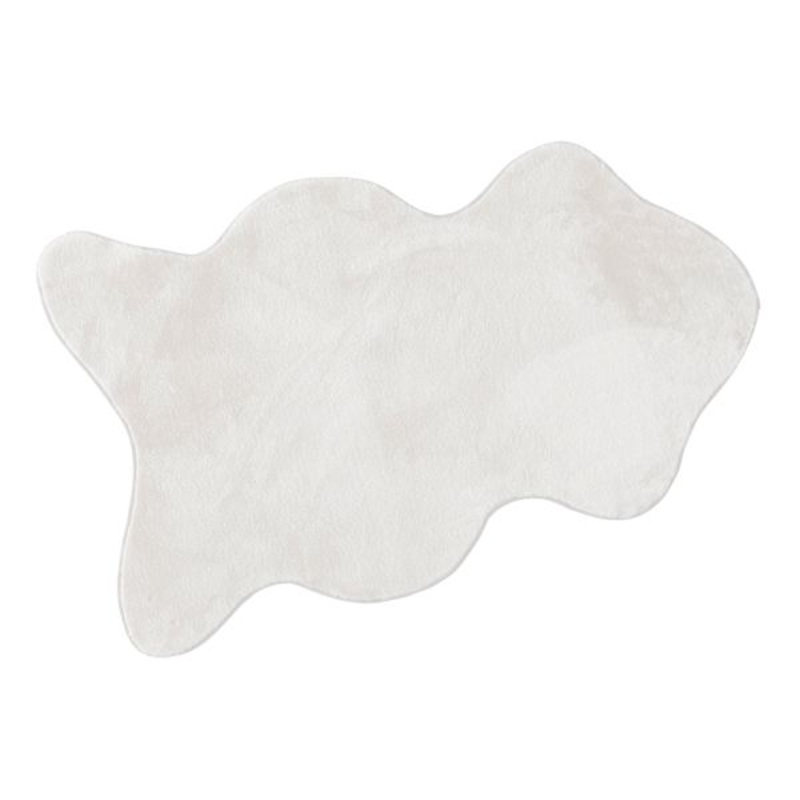 White Faux Rabbit Fur Washable Bliss Rug, 3×4