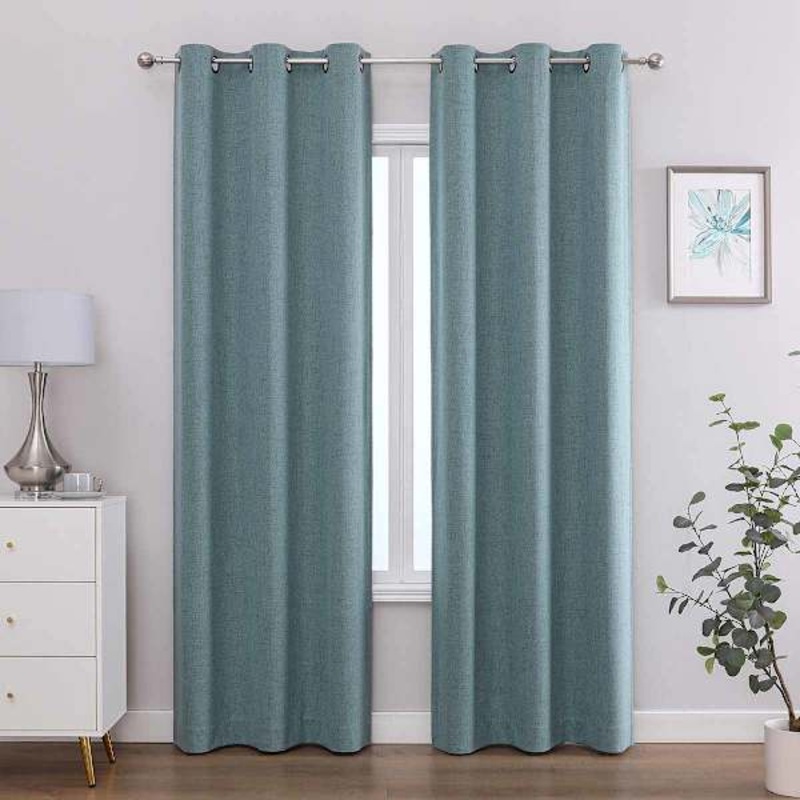 2-Pack Blue Magnetic Closure Blackout Curtain Panels, 84″